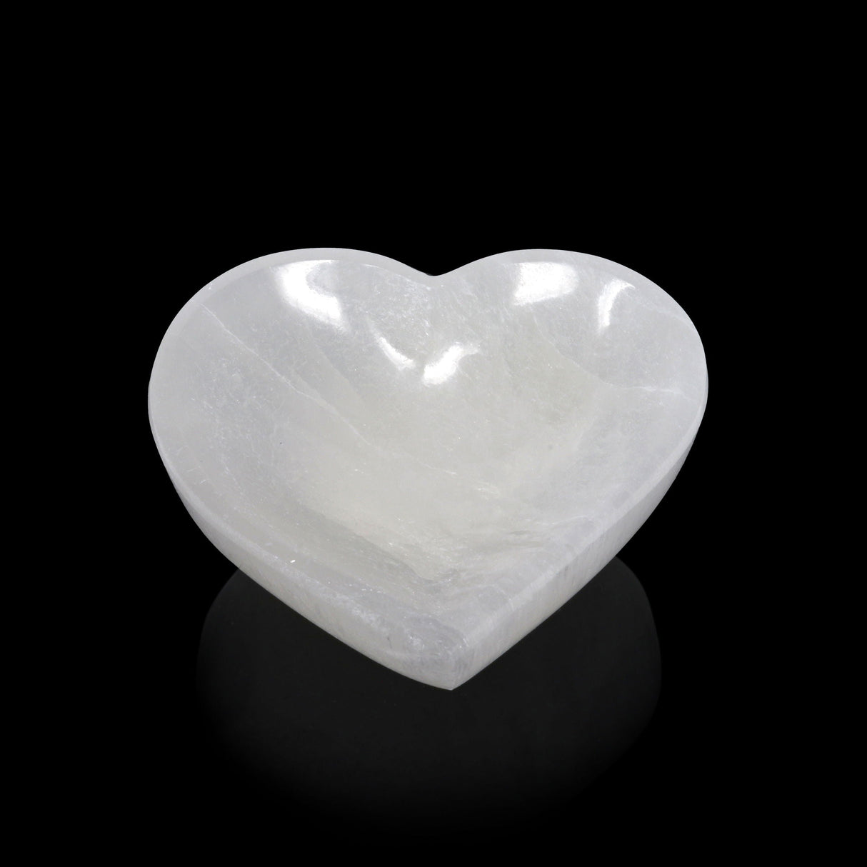 Selenite Heart Dish from Morocco