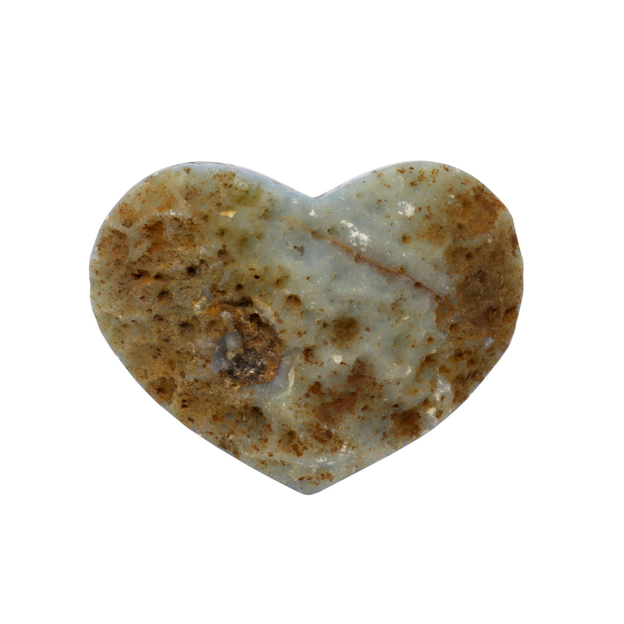 Amethyst Druze Heart - Frosted Hazy Purple Crystals with Opaque Agate Back in Lucite Stand