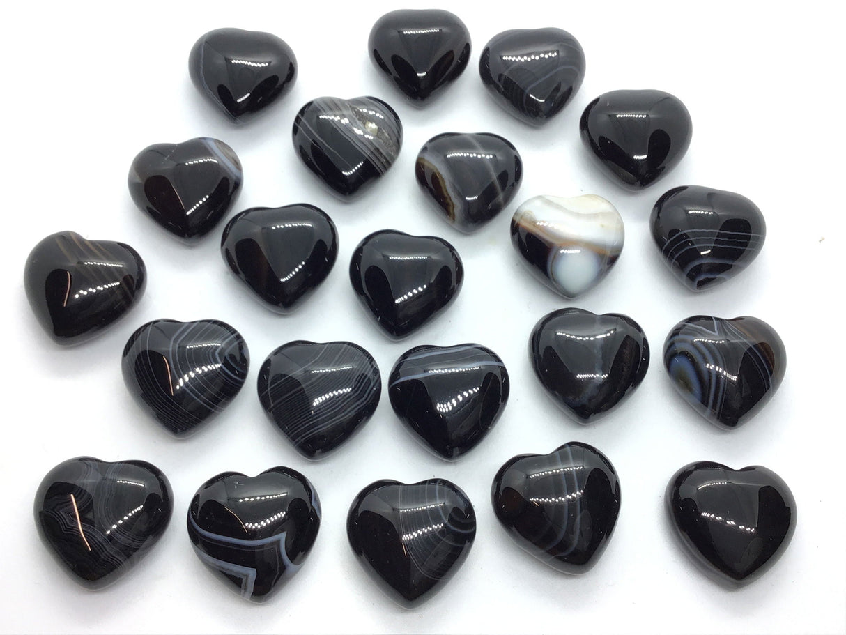 Sardonyx Quartz Heart - Mini Puff