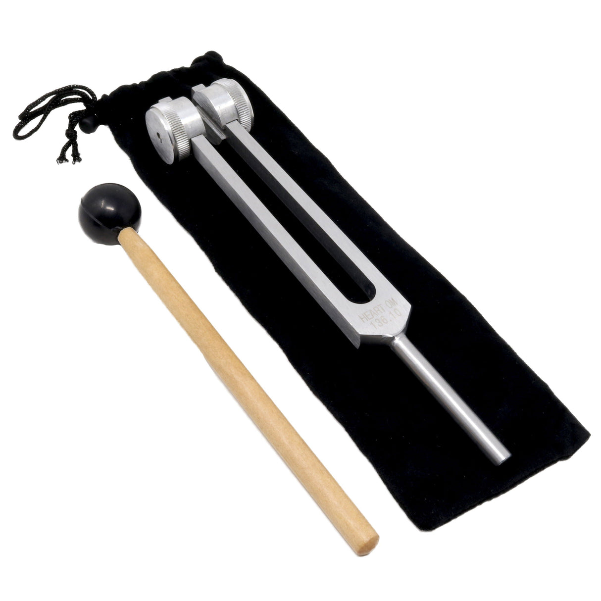 Heart Om 136.10hz Metal Tuning Fork with Striker