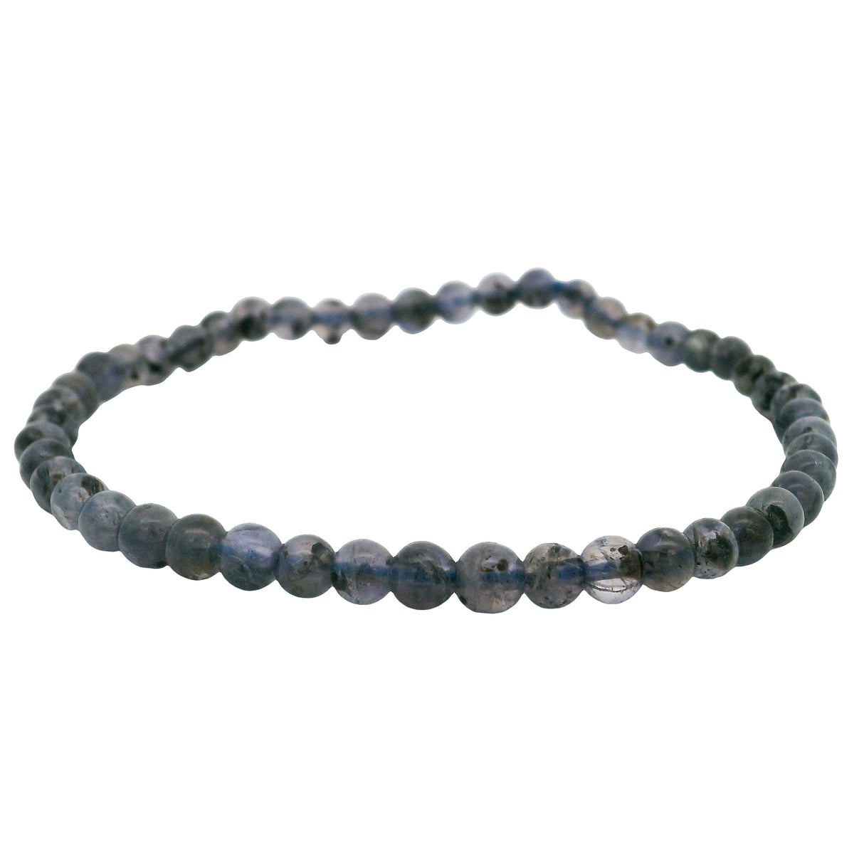 Iolite Beaded Bracelet - 4mm Round