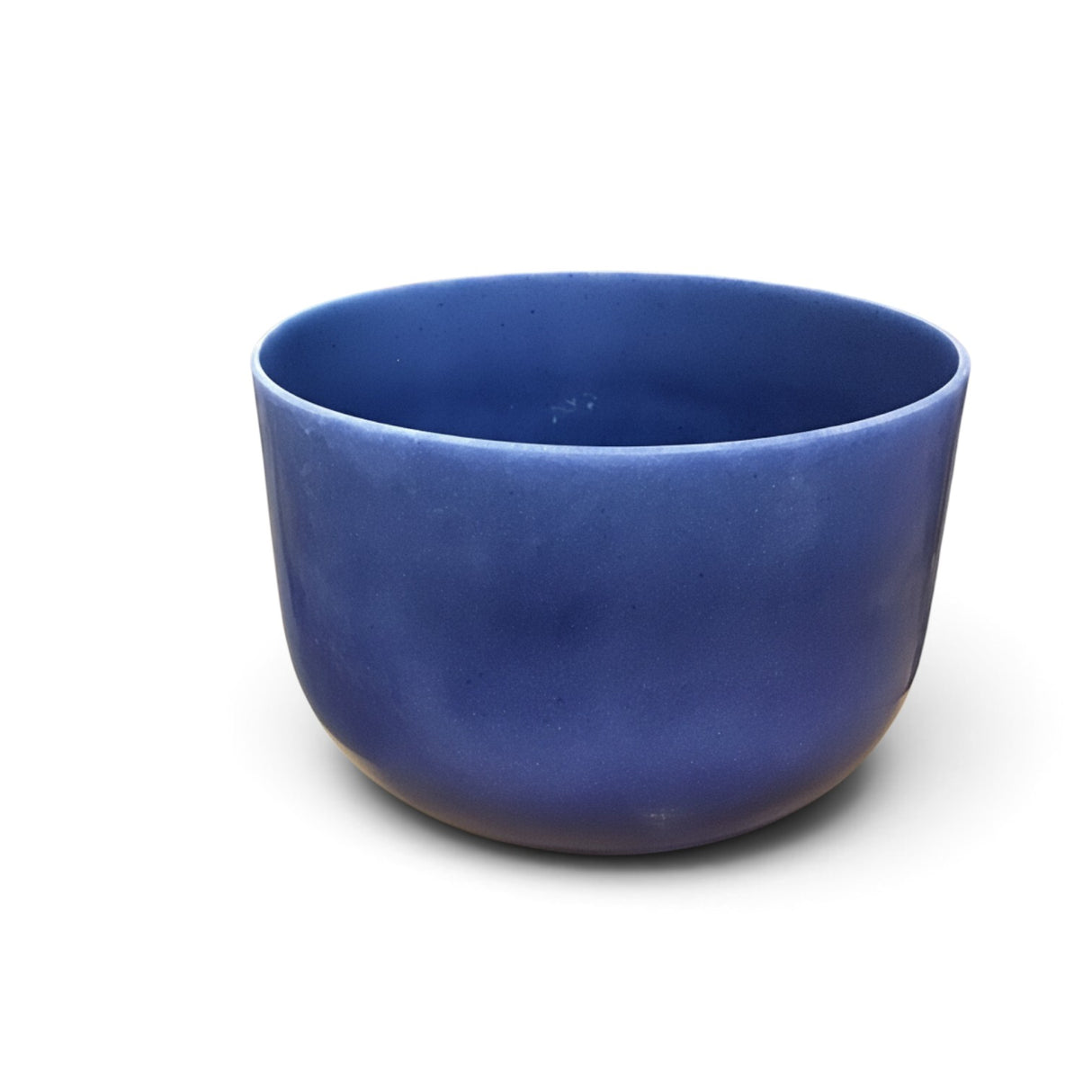 Rare Earth Gallery 10-inch lapis lazuli gem-infused quartz singing bowl tuned to note E at 440 Hertz