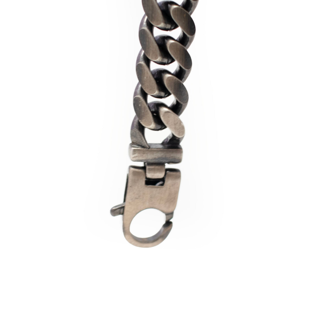 Sterling Sliver Curb Chain Bracelet With Brushed Silver Texture