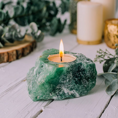 Natural Stone & Gemstone Candle Holders