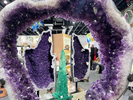 Interior view of Rare Earth Gallery in Cave Creek, Arizona showcasing fine minerals and crystal art.