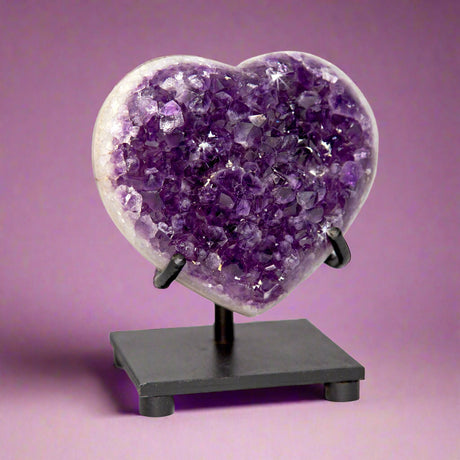 Amethyst Crystal Heart