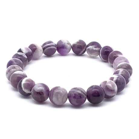 Chevron amethyst beaded bracelet