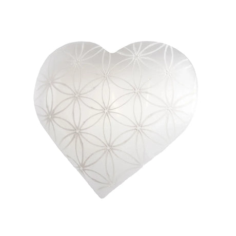 selenite heart decoration