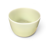 Rare Earth Gallery 10-inch malachite gem-infused quartz singing bowl tuned to note E at 440Hz for sound healing.