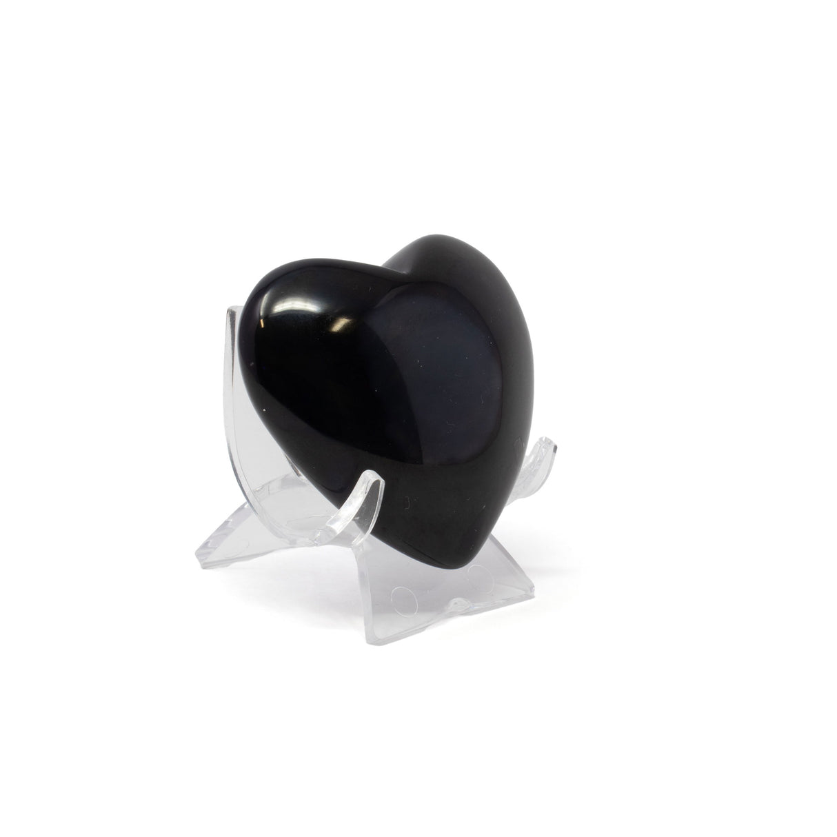 Rainbow Obsidian Heart on Lucite Stand