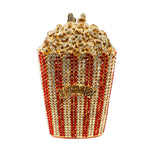 Popcorn Tub Crystal Purse with Chain - Classic Colors