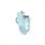 Rare Earth Gallery Faden quartz pendant featuring an intersecting large crystal cluster set in a silver bail.