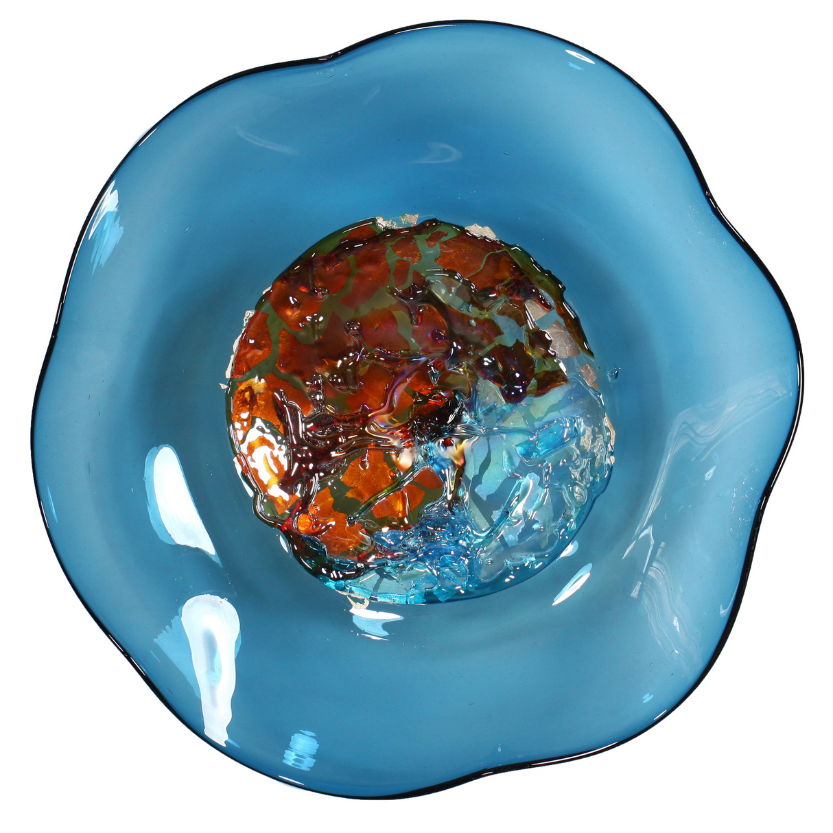 Wall Plate Large - Blue Jewel