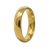 5mm Domed Tungsten Ring With Gold-Plated Finish