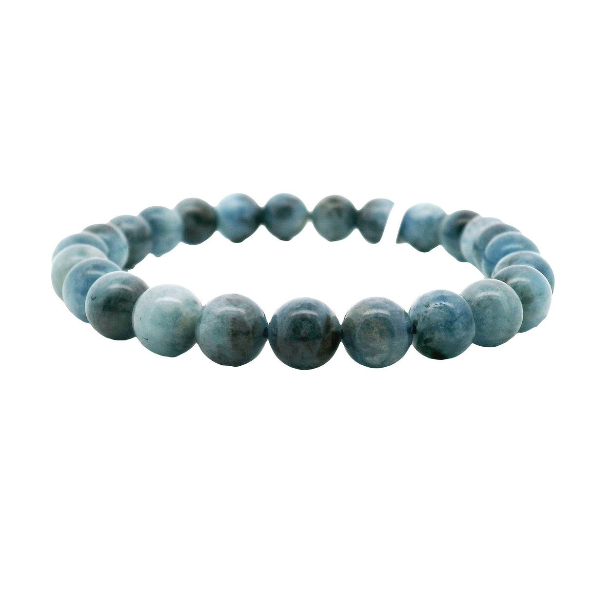 Aquamarine Beaded Bracelet 7.5mm - 8mm Rounds