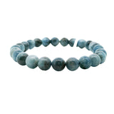 Aquamarine Beaded Bracelet 7.5mm - 8mm Rounds