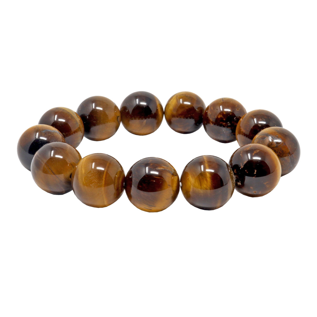 Tigers Eye Beaded Bracelet 14mm
