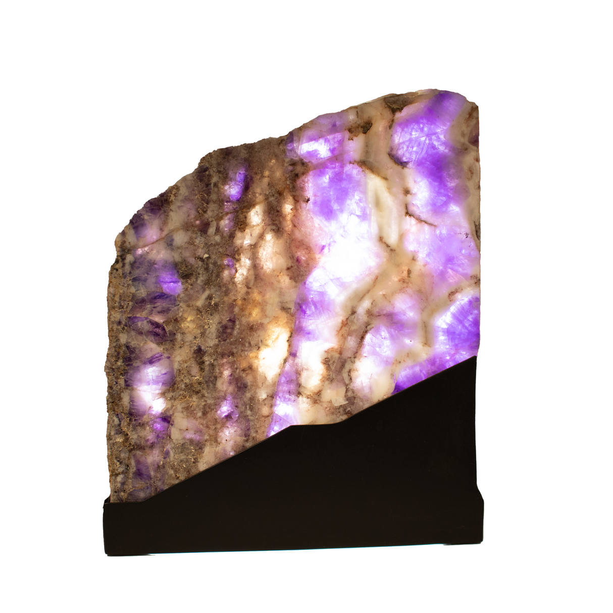Chevron Amethyst Slice Luminary
