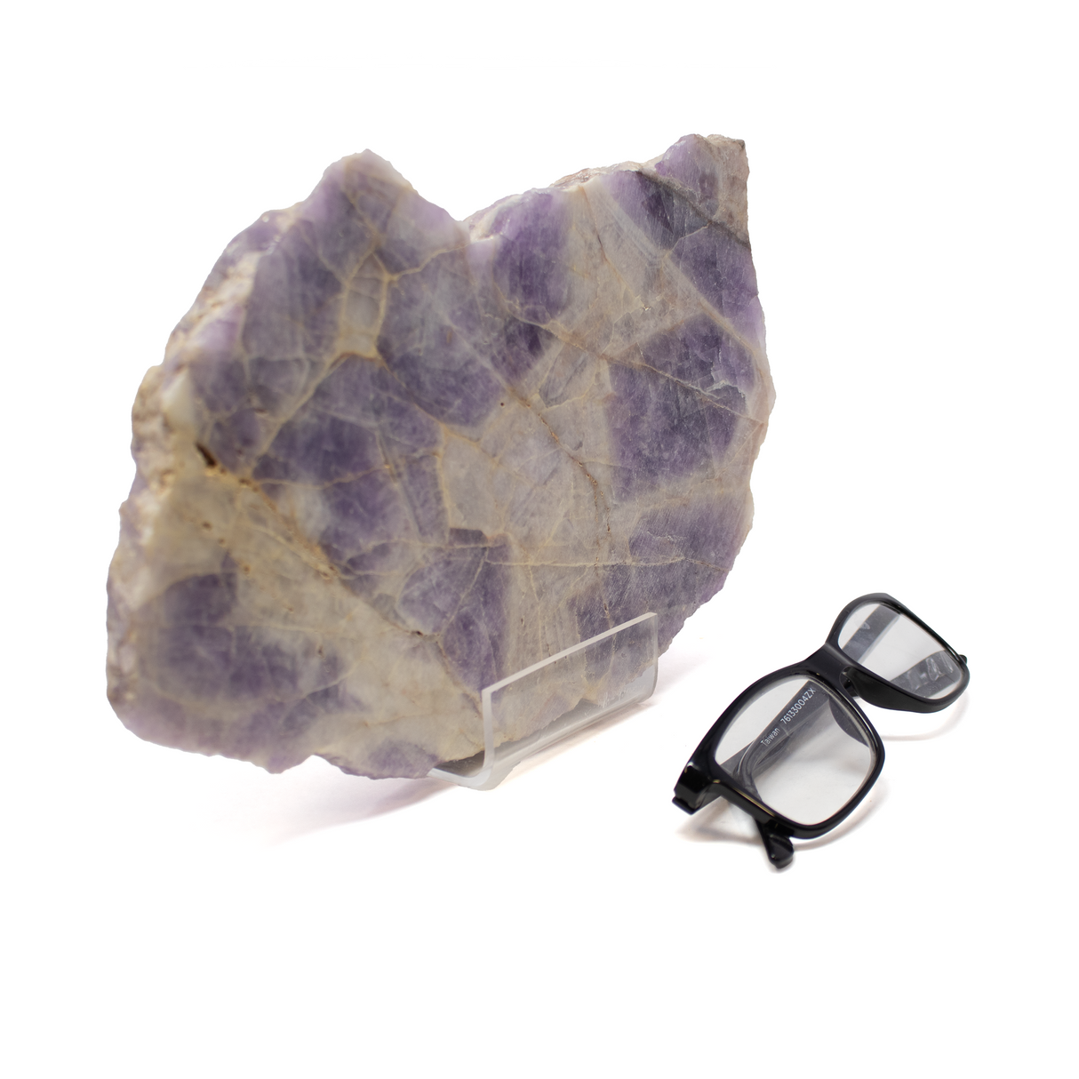 Chevron Amethyst End Cut On Acrylic Easel