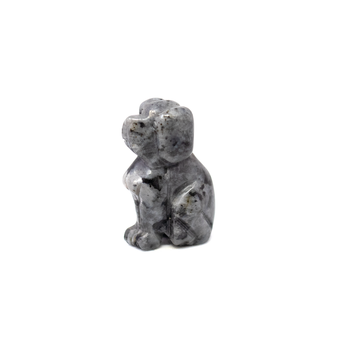 Larvikite Dog Carving