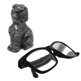 Larvikite Dog Carving