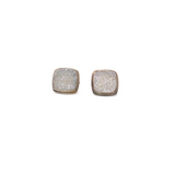 Angel Aura Druze Square Cufflinks With Silver Step Edge