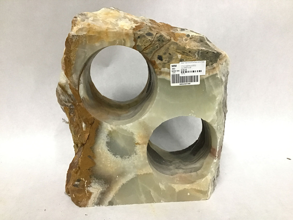 Green Talan Onyx Wine Rack with 2 Holes