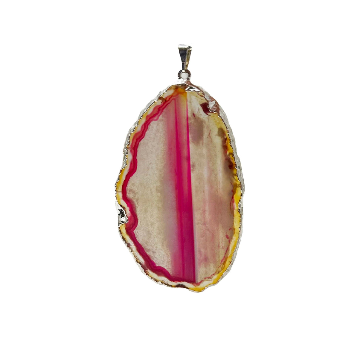 Dyed Pink Agate Pendant