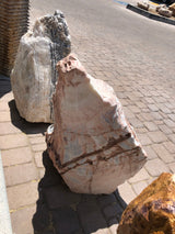 Cherry Blossom Onyx Fountain - Boulder With 1 Cut Side