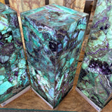 Fluorite Square Pedestal Luminary 32"