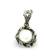 View of Freshwater Pearl Pendant With Flow Art Bezel & Bail