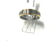 Yellow gold-plated tungsten ring with brushed center, 6mm, size 8.5