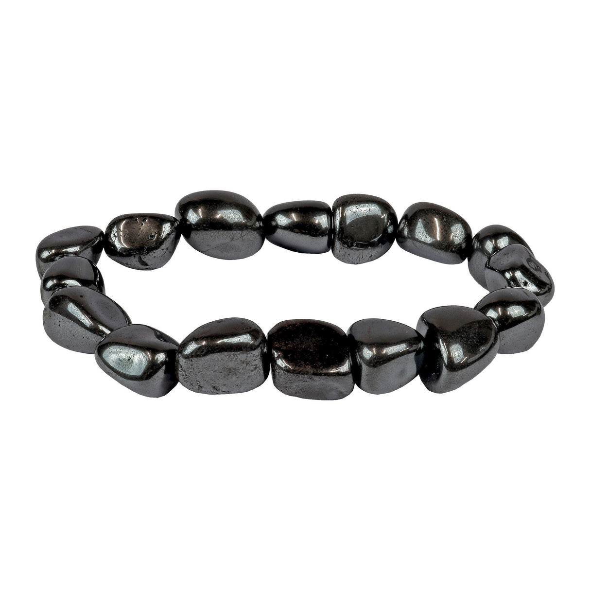 Hematite Tumbled Beaded Bracelet