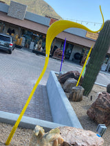 Outdoor Blown Glass Bulb Pod - Yellow