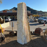 Gray Fossil  & Ice Onyx Fountain - Vertical Pattern & Ice Druze Layer With 2 Cuts