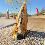 Green Talan Onyx Fountain - Pillar Boulder with Black
