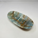 Blue Calcite Banded Dish - Oblong