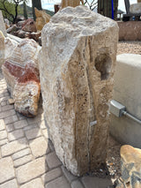 Amber Onyx Rock Fountain ***NO Basin - 3 cut sides