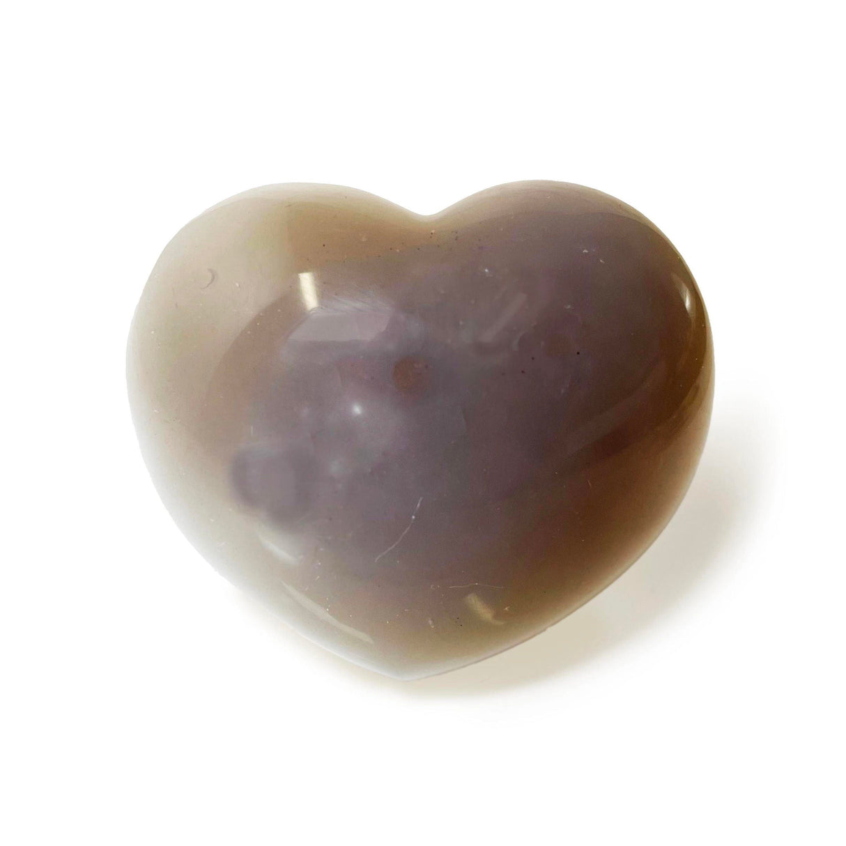 Agate Druze Heart on Lucite Stand