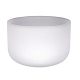 12" Frosted Quartz Sound Bowl - B Note - Aligns Crown Chakra