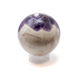 Chevron Amethyst Sphere on Lucite Stand
