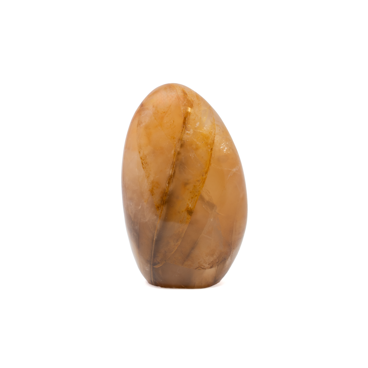 Golden Healer Freeform Polished With Cut Base - Dark Yellow Hematoid Quartz