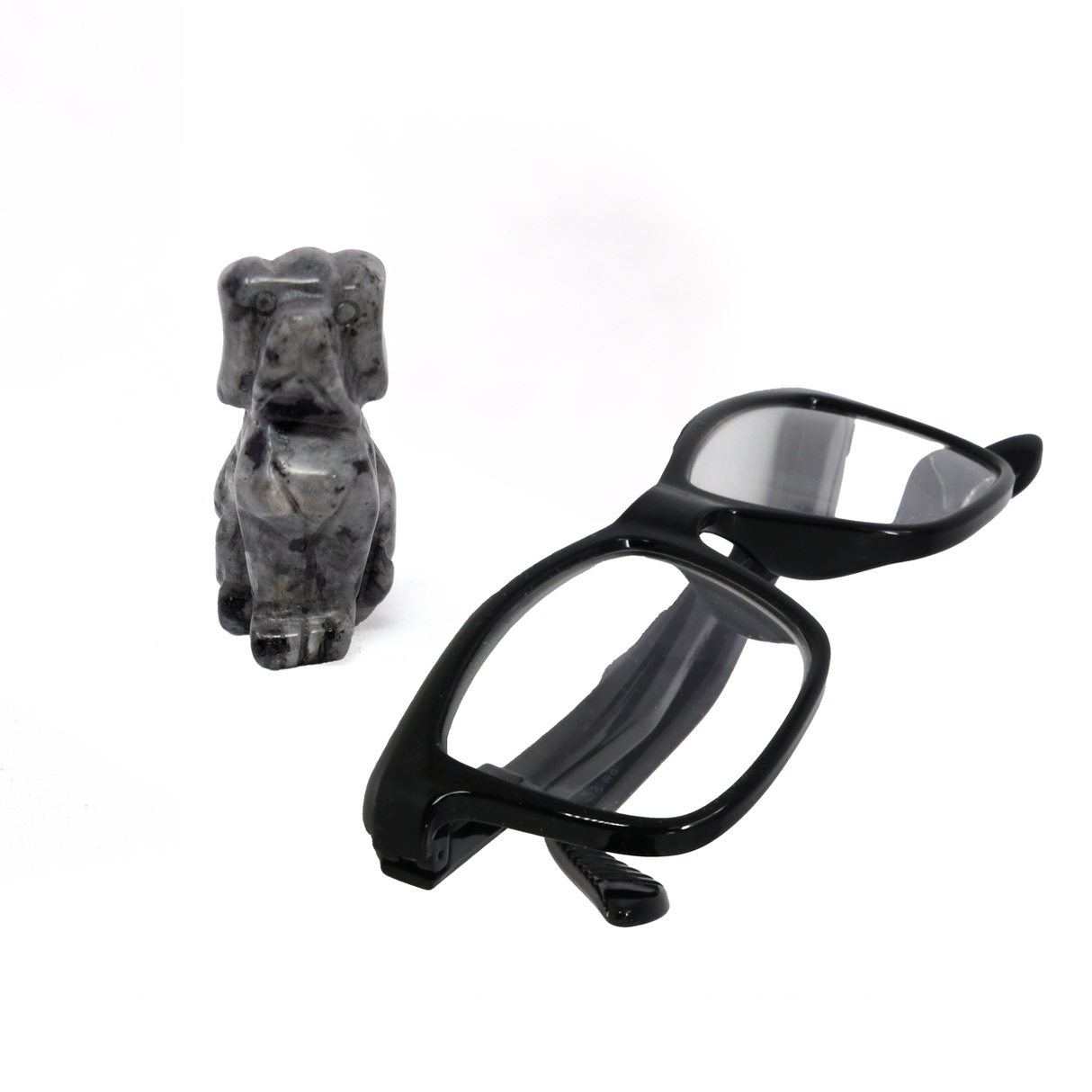 Larvikite Dog Carving