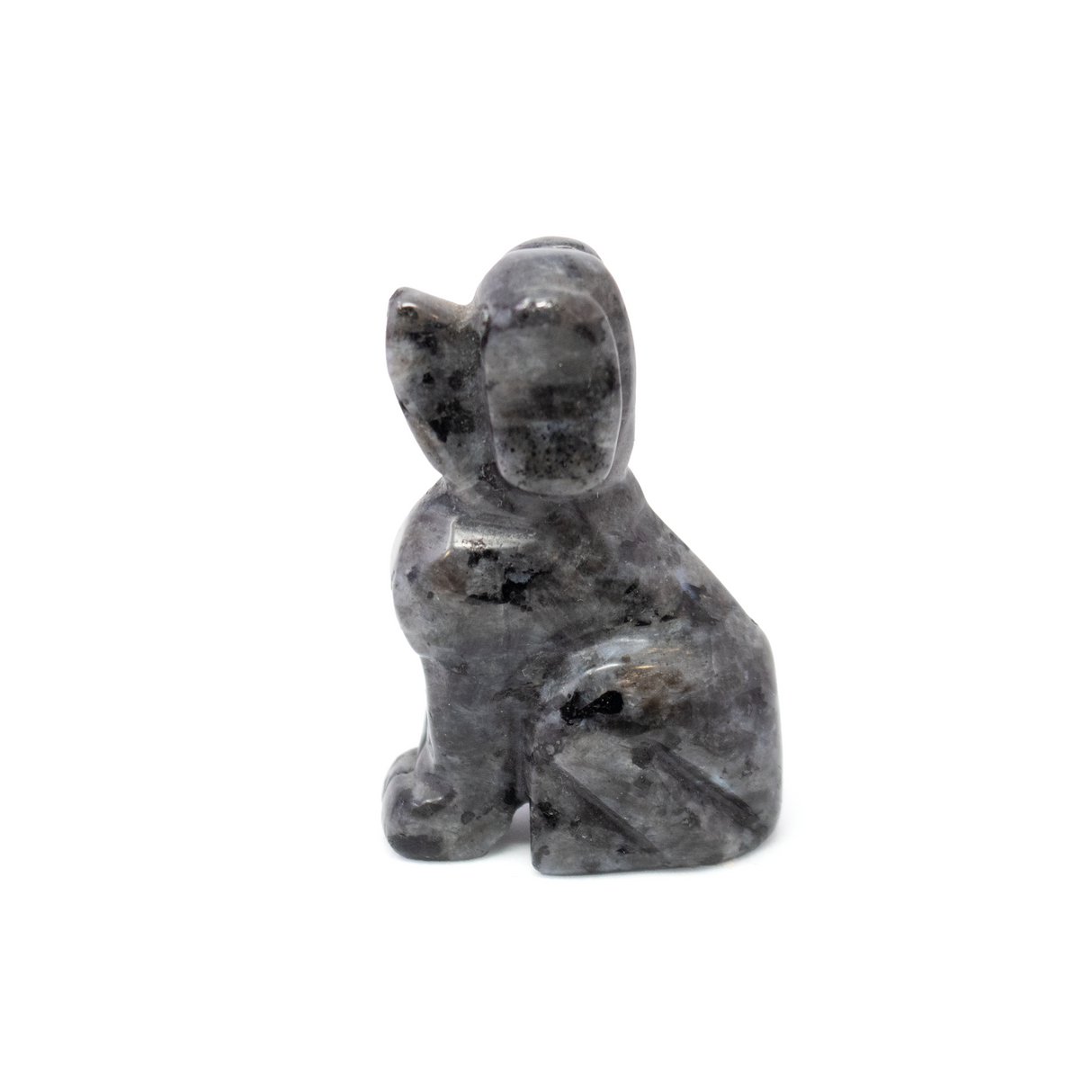 Larvikite Dog Carving