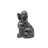 Larvikite Dog Carving