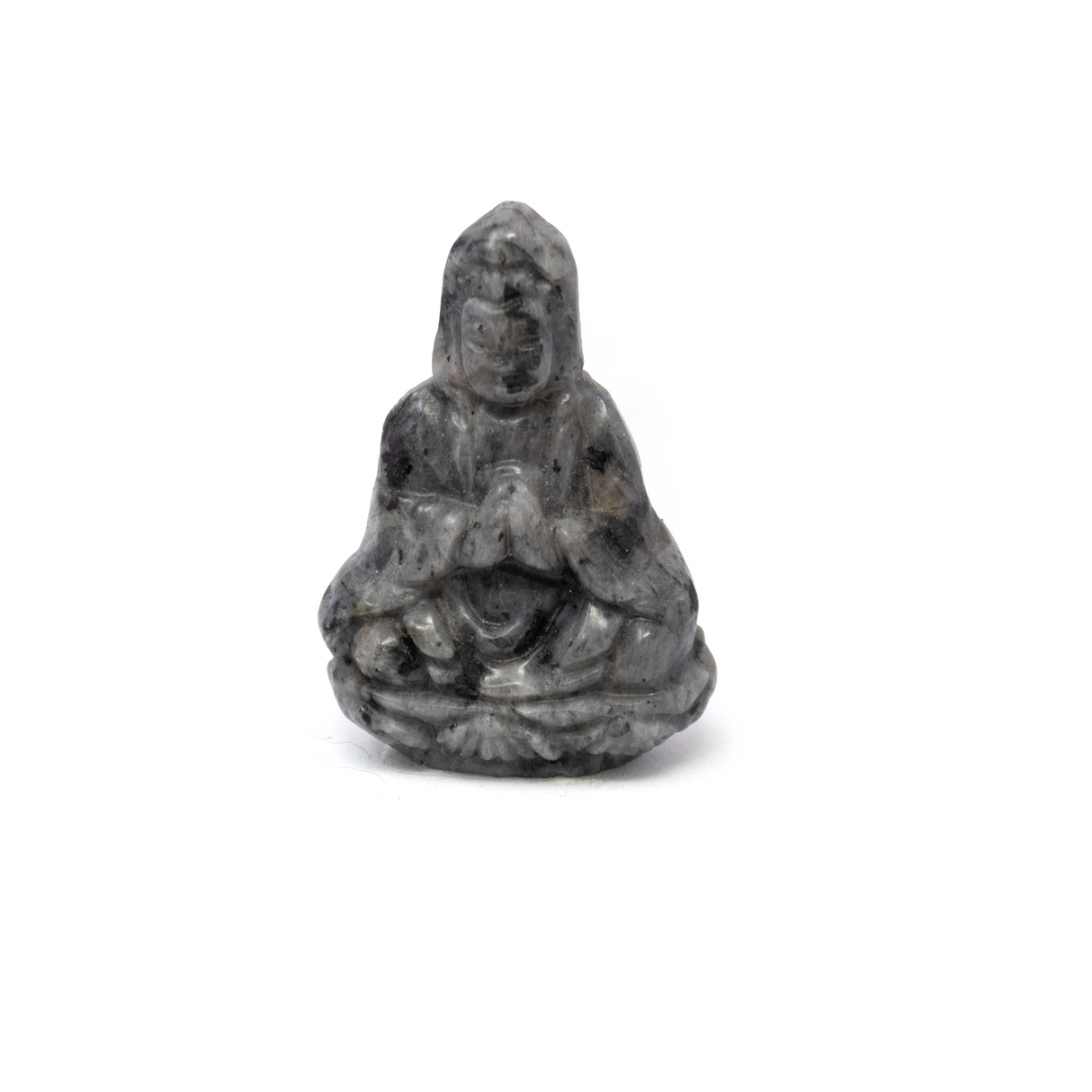 Larvikite Kwan Yin Carving