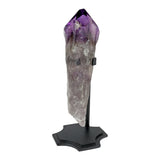 Single Bahia Amethyst Point on Custom Chopper Cross Base - Vertical