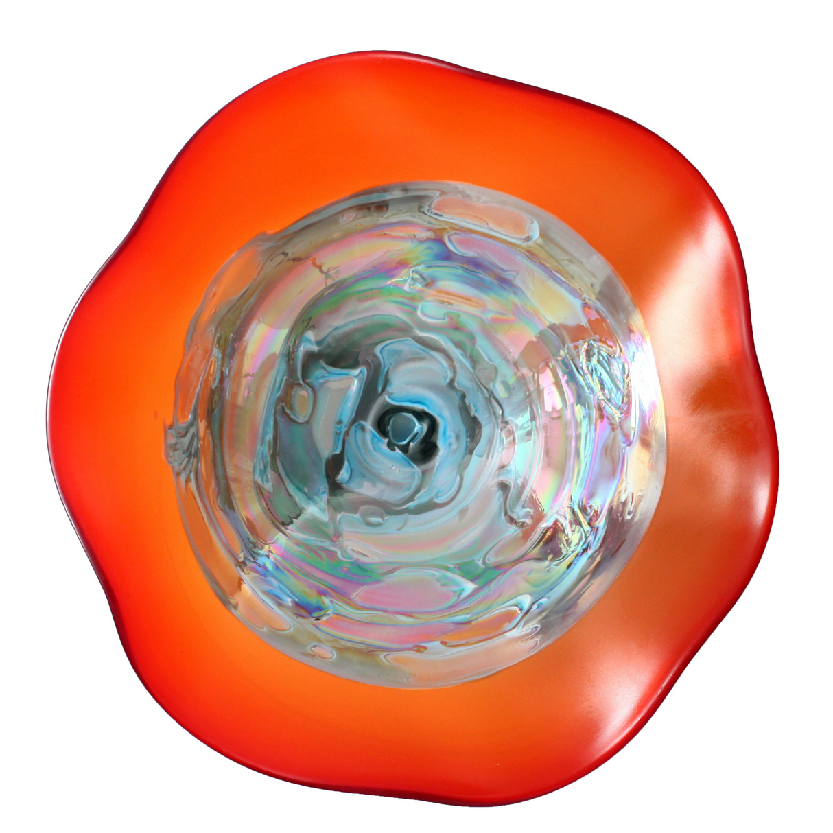 Wall Plate Large - Red Iridescent