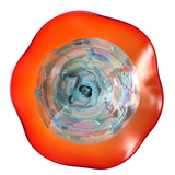 Wall Plate Large - Red Iridescent