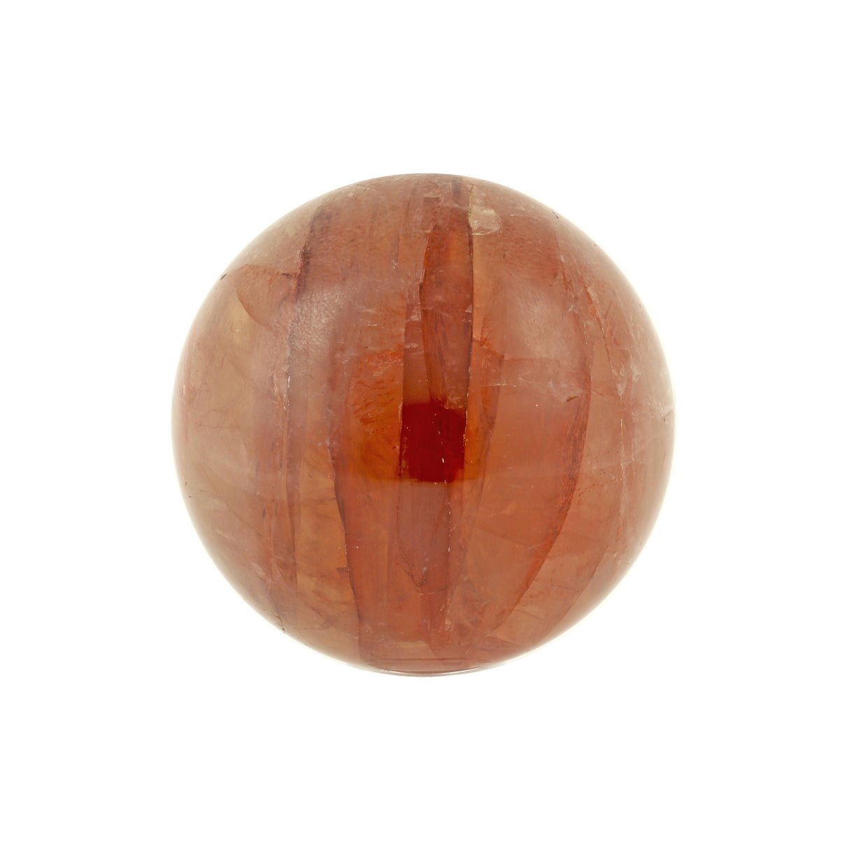 Red Golden Healer Quartz Sphere from Madagascar with Deep Burgundy with Sparkling Silver with Lucite Stand